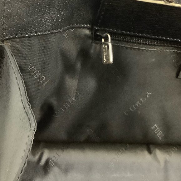 Furla Sleek Black Leather Tote - Picture 10 of 12